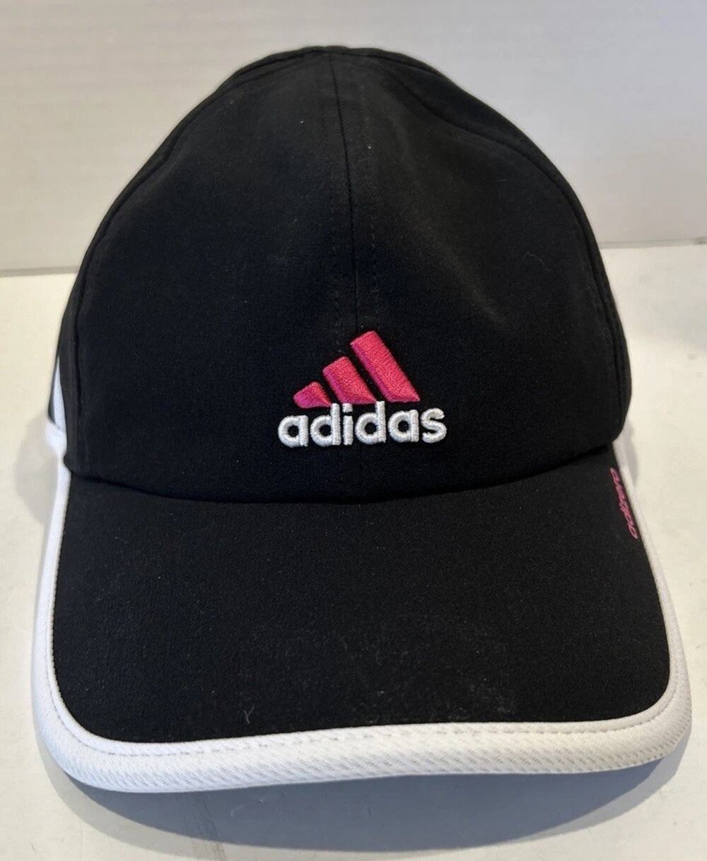 Adidas Adizero Climacool Vented Strapback Athletic Hat Cap Black White Pink